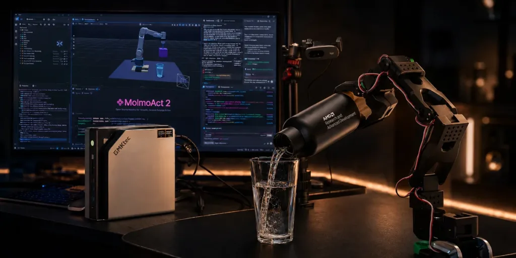 Kako veštačka inteligencija pokreće robotsku ruku 2 AMD AI MolmoAct2